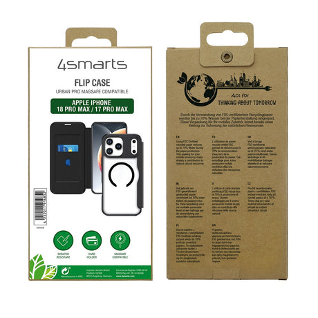 4smarts iPhone 17 Pro Max/iPhone 18 Pro Max Kotelo Urban Pro MagSafe Musta