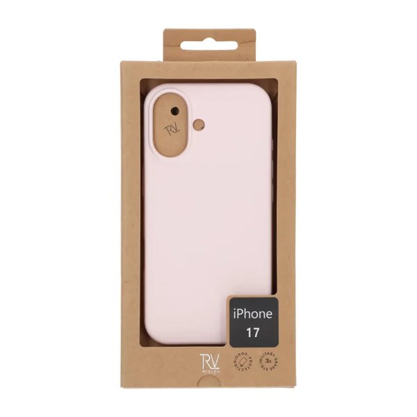 Rvelon iPhone 17 -kuori silikoni MagSafe Vaaleanpunainen