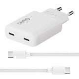 X2O 65 W Dual Slim -kotilaturisarja USB-C/C GaN 1,5 m, valkoinen