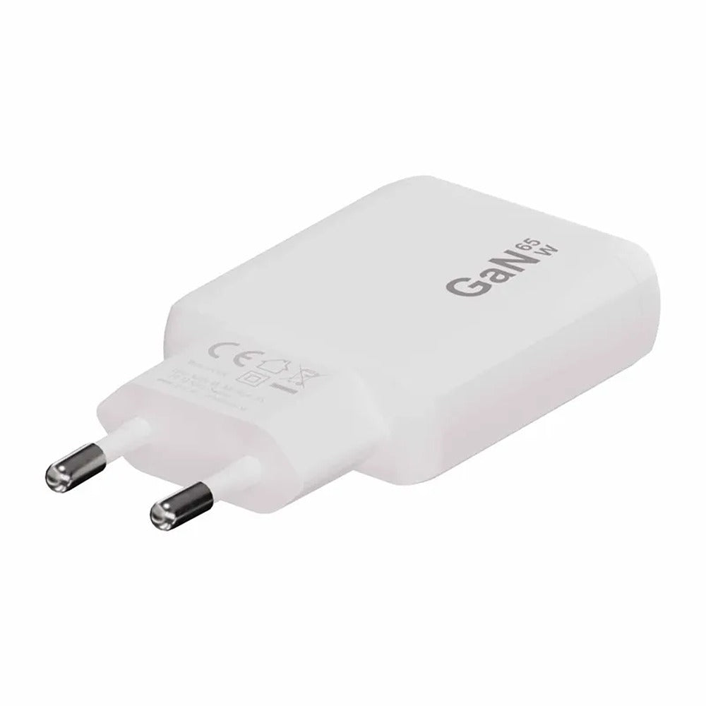 X2O 65 W Dual Slim -kotilaturisarja USB-C/C GaN 1,5 m, valkoinen