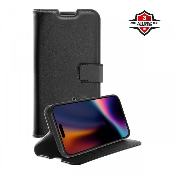 X2O iPhone 17 Pro Max -suojakotelo Classic Wallet, musta