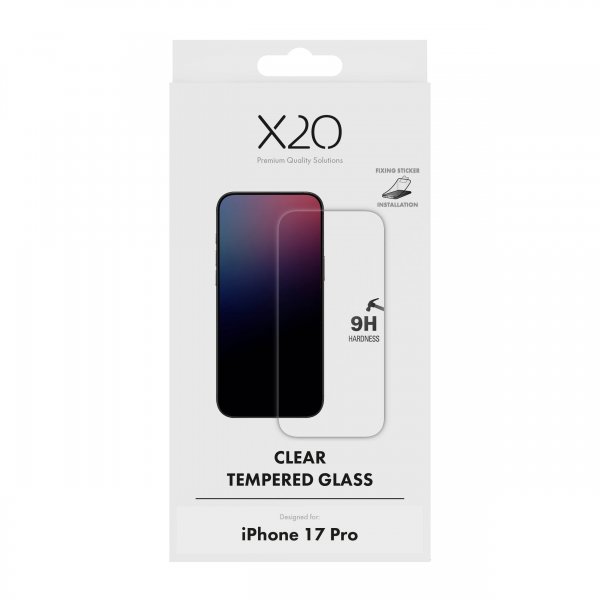 X2O iPhone 17 Pro -näytönsuoja karkaistu suojalasi 9H