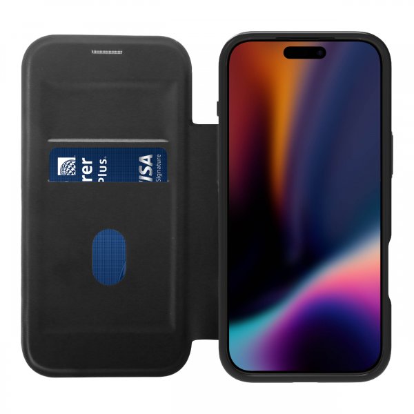 X2O iPhone 17 Pro Kotelo Mag Lompakko Musta