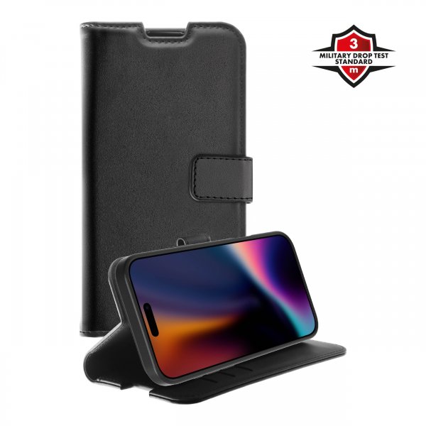 X2O iPhone 17 Pro Kotelo Classic Wallet Musta