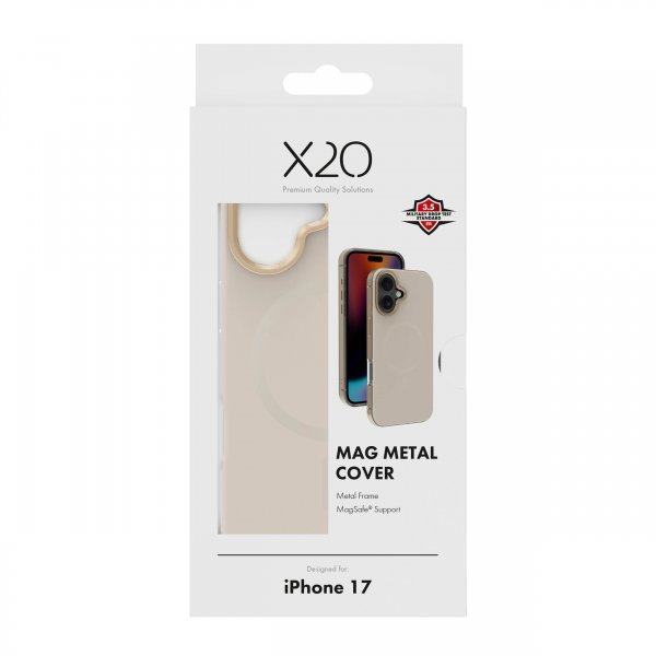 X2O iPhone 17 -kuori, Mag Metal, kulta