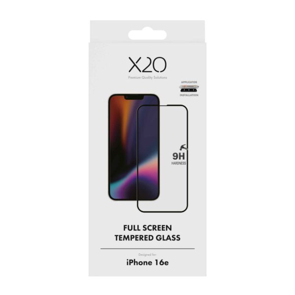 X2O iPhone 16e/17e Näytönsuoja Koko näyttö