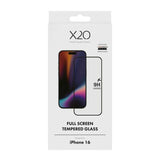 X2O iPhone 16 Näytönsuoja Koko näyttö