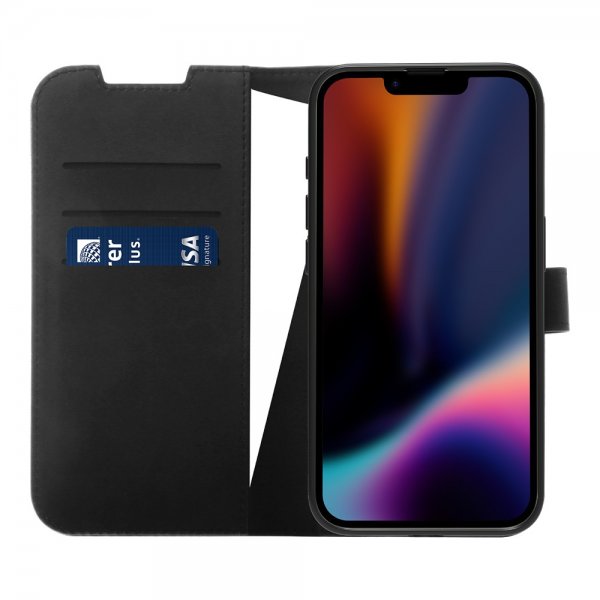 X2O iPhone 16e/17e Kotelo Classic Wallet Musta