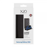 X2O Samsung Galaxy S26 Plus -lompakkokotelo, Classic Wallet, musta