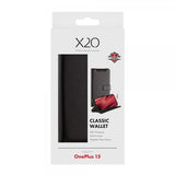 X2O OnePlus 15 Kotelo Classic Wallet Musta
