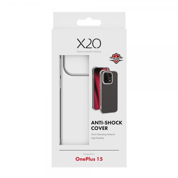 X2O OnePlus 15 Kuoret Anti-Shock Läpinäkyvä