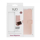 X2O Honor Magic 8 Lite -suojakotelo Classic Wallet ruusukulta