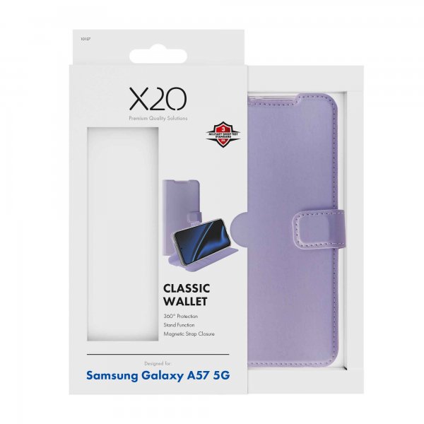 X2O Samsung Galaxy A57 Kotelo Classic Wallet Lavender