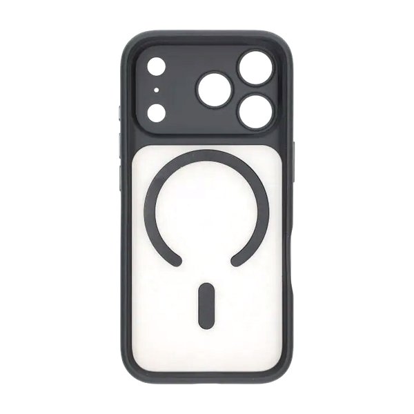 Rvelon iPhone 17 Pro Max -kuoret TPU MagSafe Musta/Läpinäkyvä