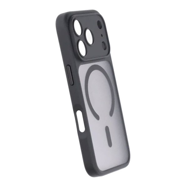 Rvelon iPhone 17 Pro Max -kuoret TPU MagSafe Musta/Läpinäkyvä
