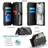 CaseMe iPhone 15 Kotelo C36 Series Musta