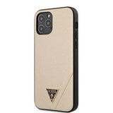 Guess iPhone 12 Pro Max Kuori Saffiano V Stitch Kulta