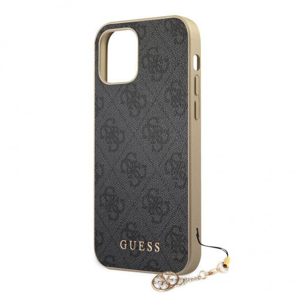 Guess iPhone 12 Pro Max -kuoret 4G Charms, harmaa