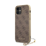 Guess iPhone 12 Mini Kuori 4G Charms Ruskea