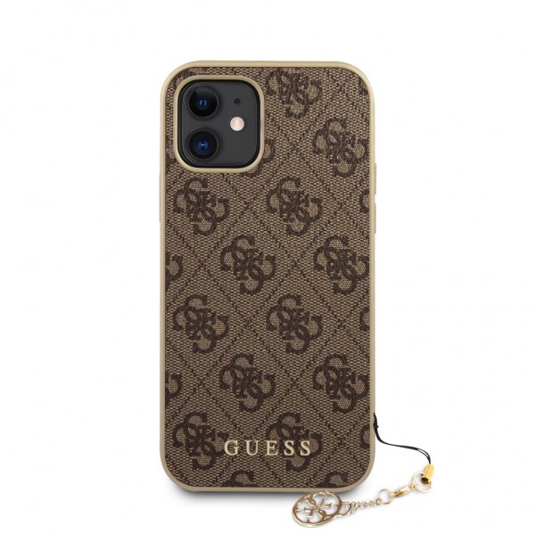 Guess iPhone 12 Mini Kuori 4G Charms Ruskea