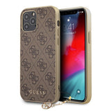 Guess iPhone 12 Pro Max Kuori 4G Charms Ruskea