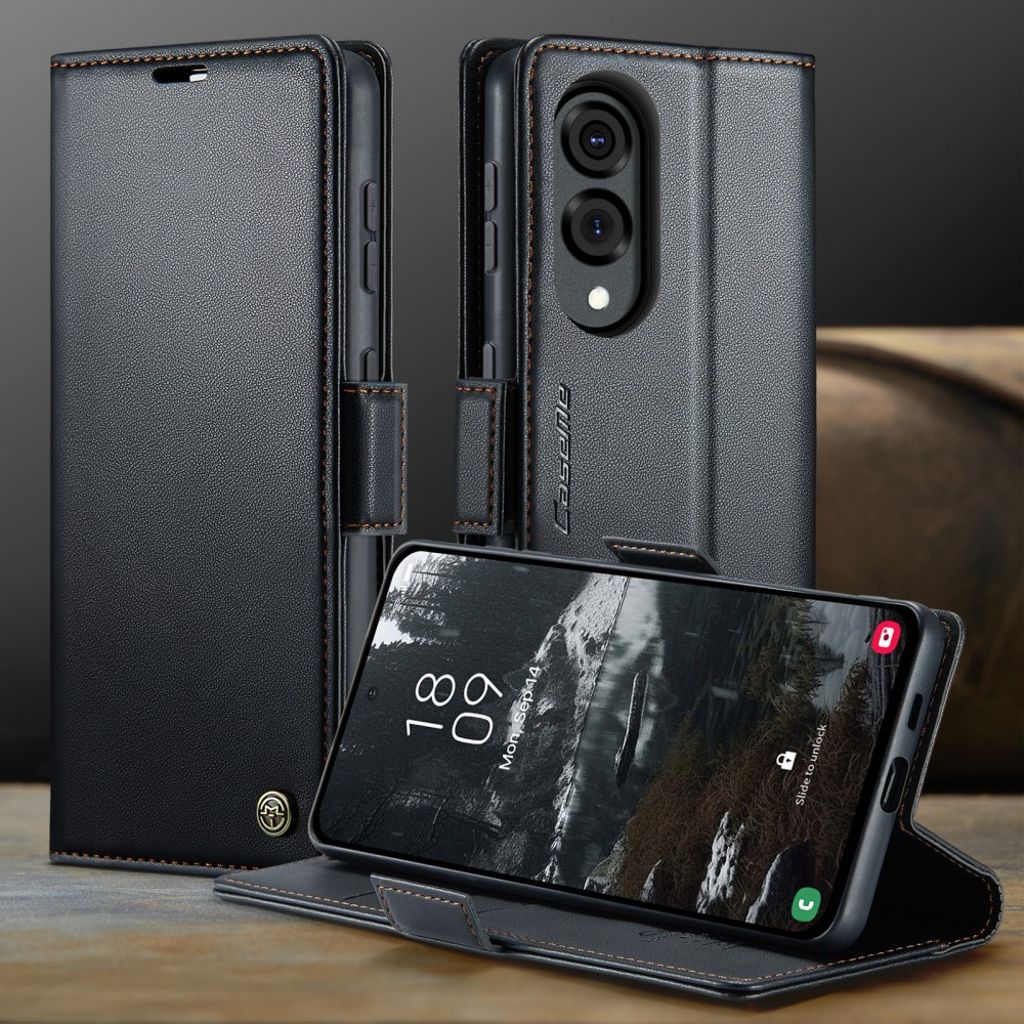 CaseMe Samsung Galaxy S25 Edge Kotelo 023 Series Musta