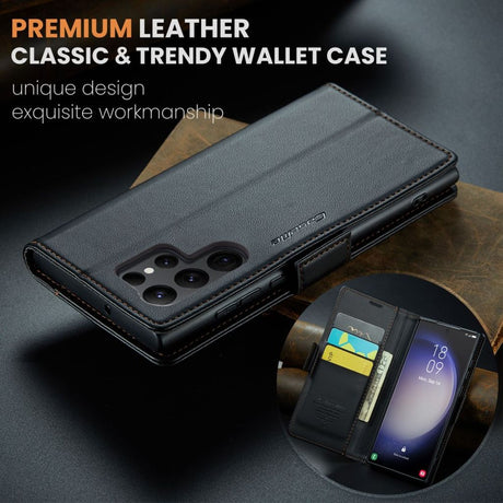 CaseMe Samsung Galaxy S24 Ultra Kotelo 023 Series Musta