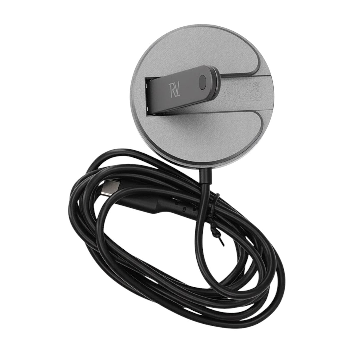 Rvelon Langaton MagSafe Laturi telineellä Qi2 15W USB-C Harmaa