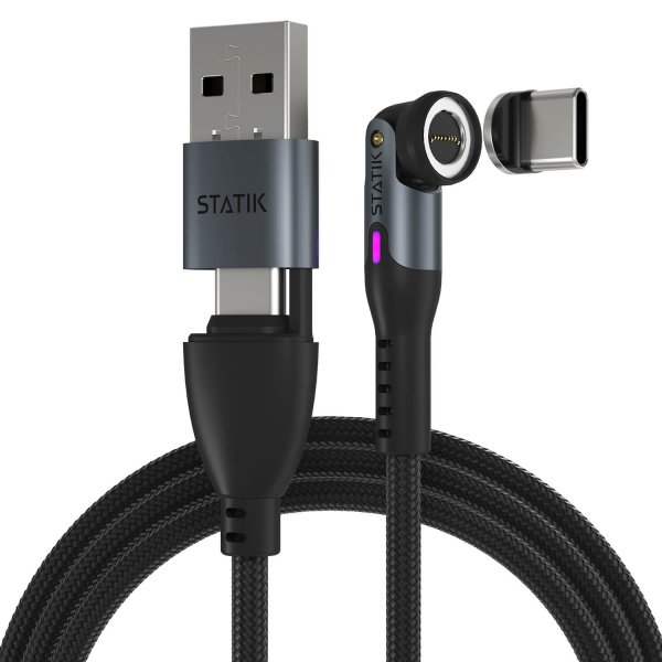 Statik Kaapeli 360 Pro USB-C/Lightning/Micro-USB 1m Musta