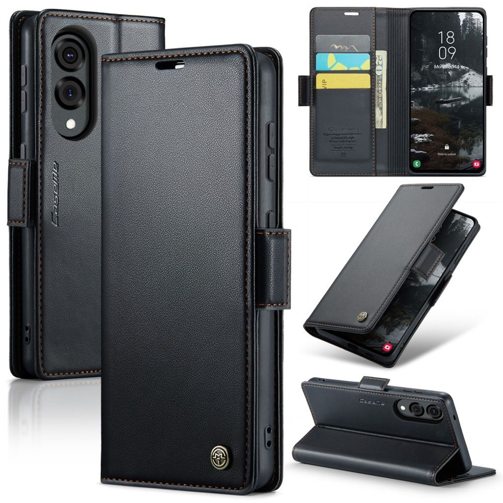CaseMe Samsung Galaxy S25 Edge Kotelo 023 Series Musta