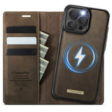 CaseMe iPhone 15 Pro Kotelo C49 Series Ruskea