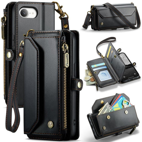CaseMe iPhone 16e/iPhone 17e Kotelo C36 Series Musta