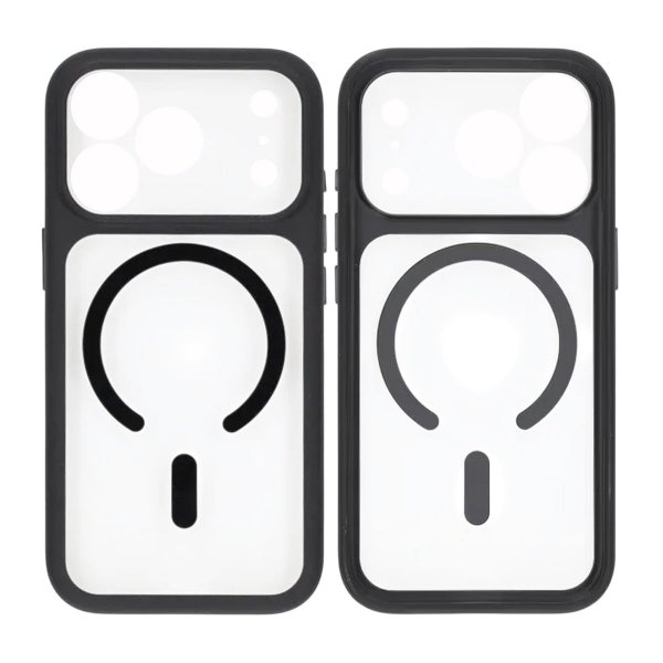 iPhone 17 Pro -kuoret kamerasuojalla MagSafe, läpinäkyvä/musta