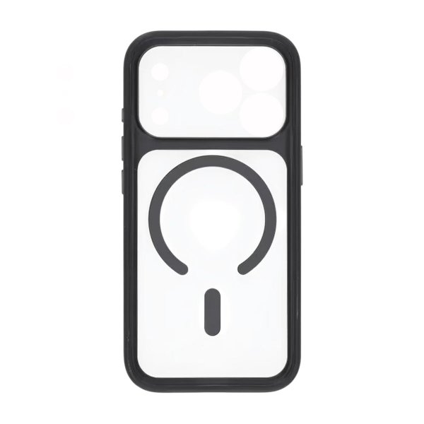 iPhone 17 Pro -kuoret kamerasuojalla MagSafe, läpinäkyvä/musta