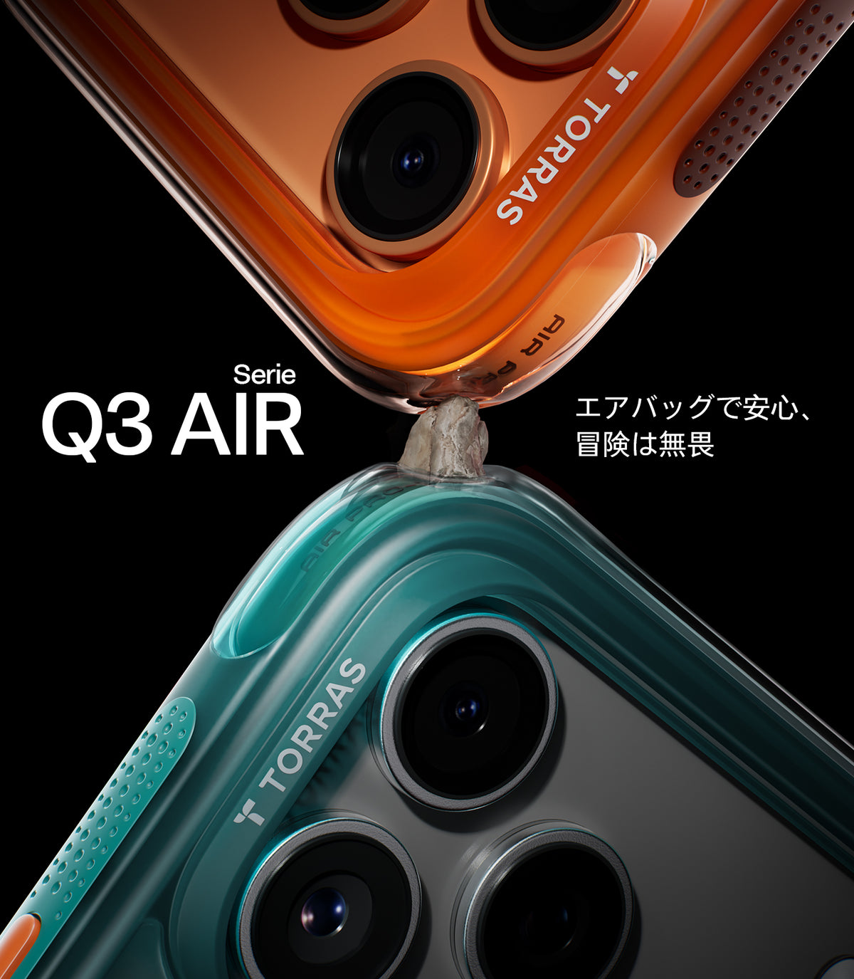 Torras iPhone 17 Pro Kuori Ostand Q3 Air Glacier Sprint
