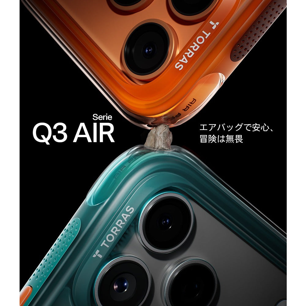 Torras iPhone 17 Pro Max Kuori Ostand Q3 Air Glacier Sprint