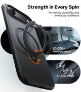 Torras iPhone Air Kuori Ostand Q3 Spin Obsidian Black