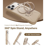 Torras iPhone 17 Pro Max Kuori Ostand Q3 Silicone Desert Gold
