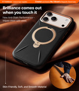 Torras iPhone 17 Pro Max Kuori Ostand Q3 Vegskin Obsidian Black