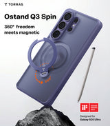 Torras Samsung Galaxy S26 Ultra Kuori Ostand Q3 Spin Violet Surge