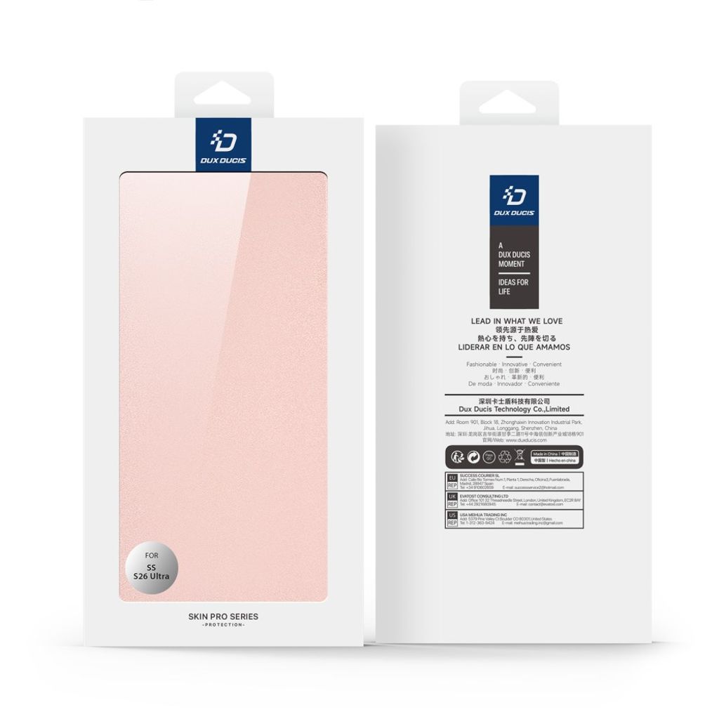 Dux Ducis Samsung Galaxy S26 Ultra Kotelo Skin Pro Series Vaaleanpunainen