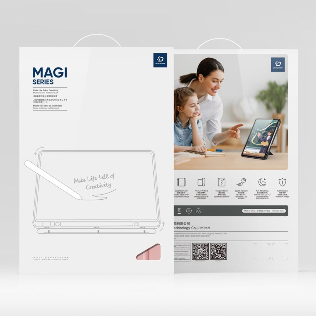 Dux Ducis Samsung Galaxy Tab S11 Ultra/S12 Ultra Kotelo Magi Series Vaaleanpunainen