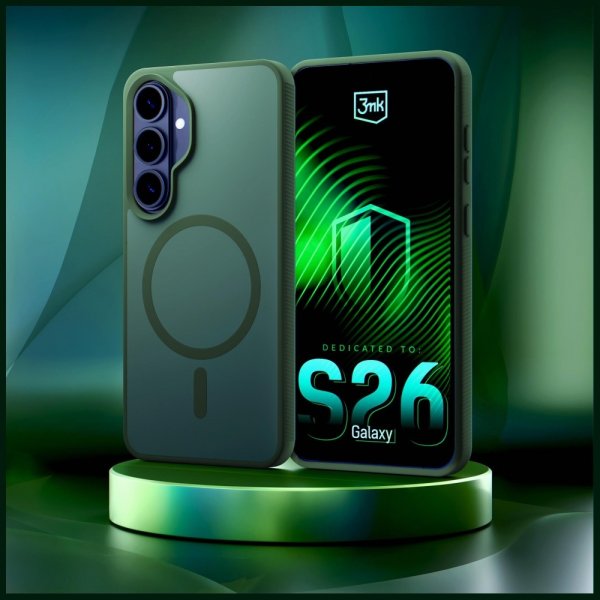 3mk Samsung Galaxy S26 Kuori Smoke MagCase Vihreä