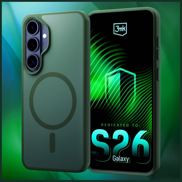 3mk Samsung Galaxy S26 Kuori Smoke MagCase Vihreä
