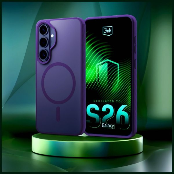 3mk Samsung Galaxy S26 Kuori Smoke MagCase Violetti