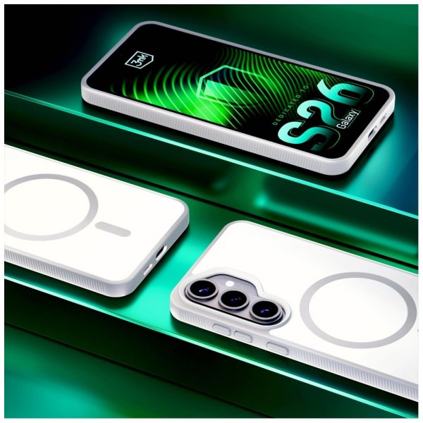 3mk Samsung Galaxy S26 Kuori Smoke MagCase Valkoinen