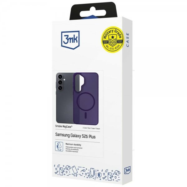 3mk Samsung Galaxy S26 Plus Kuori Smoke MagCase Violetti