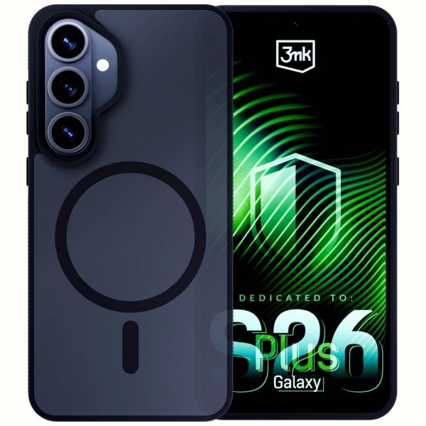 3mk Samsung Galaxy S26 Plus Kuori Smoke MagCase Musta