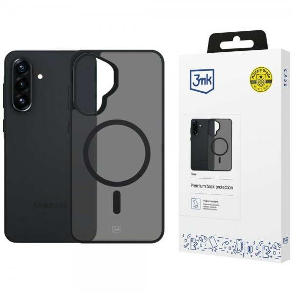 3mk Samsung Galaxy A37 Kuori Smoke MagCase Musta