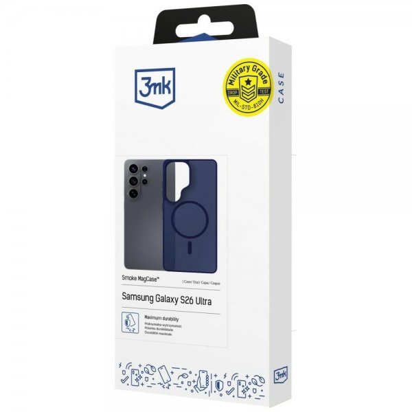3mk Samsung Galaxy S26 Ultra Kuori Smoke MagCase Sininen